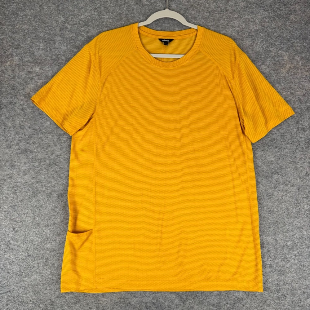 Allbirds Natural Run Tee Carbon Footprint Thrive Yellow Mens Large L